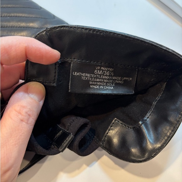 Vince Camuto Black Over the Knee Boots Quilted Design - Picture 7 of 8